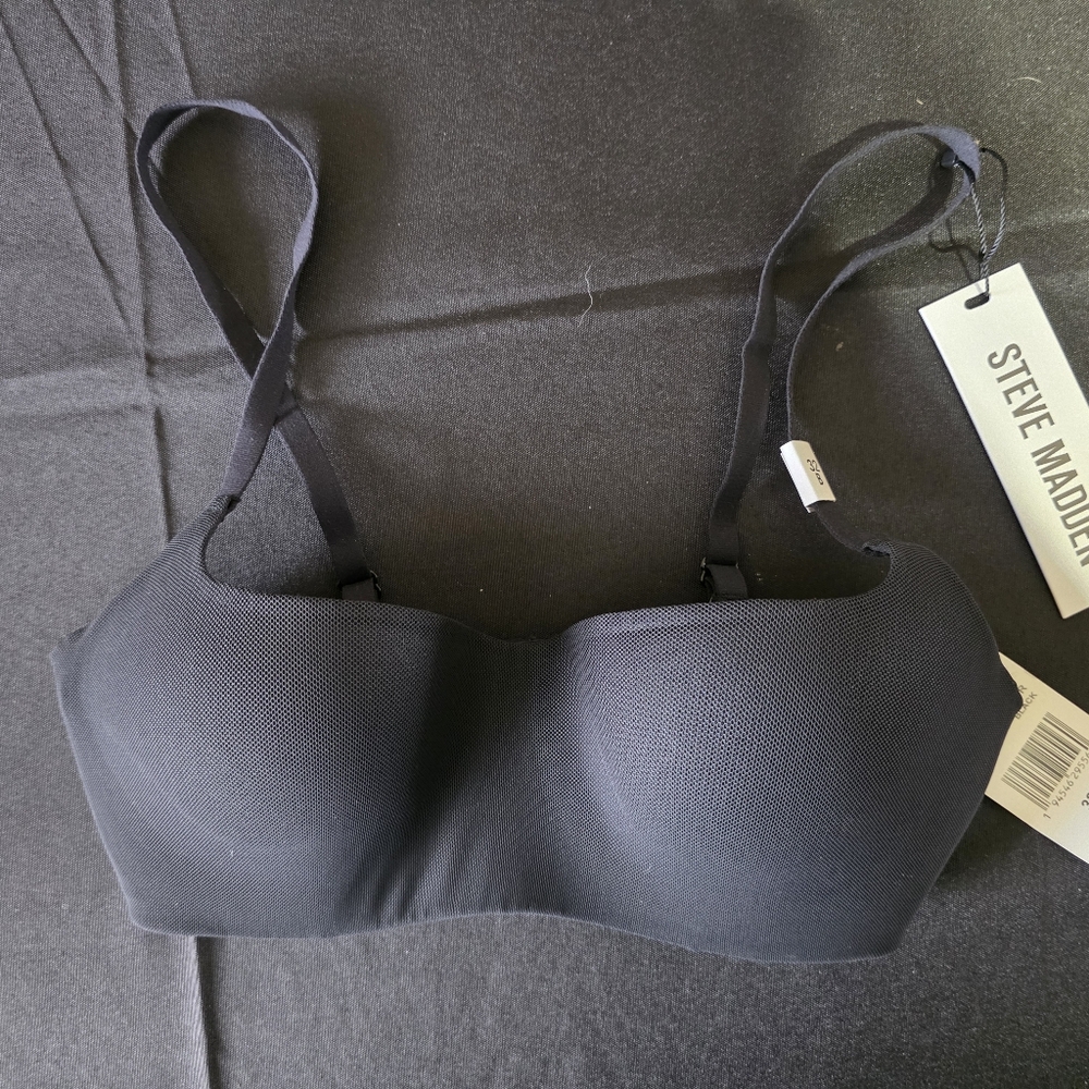 New Steve Madden Balconette Bra 32B Black SM11851